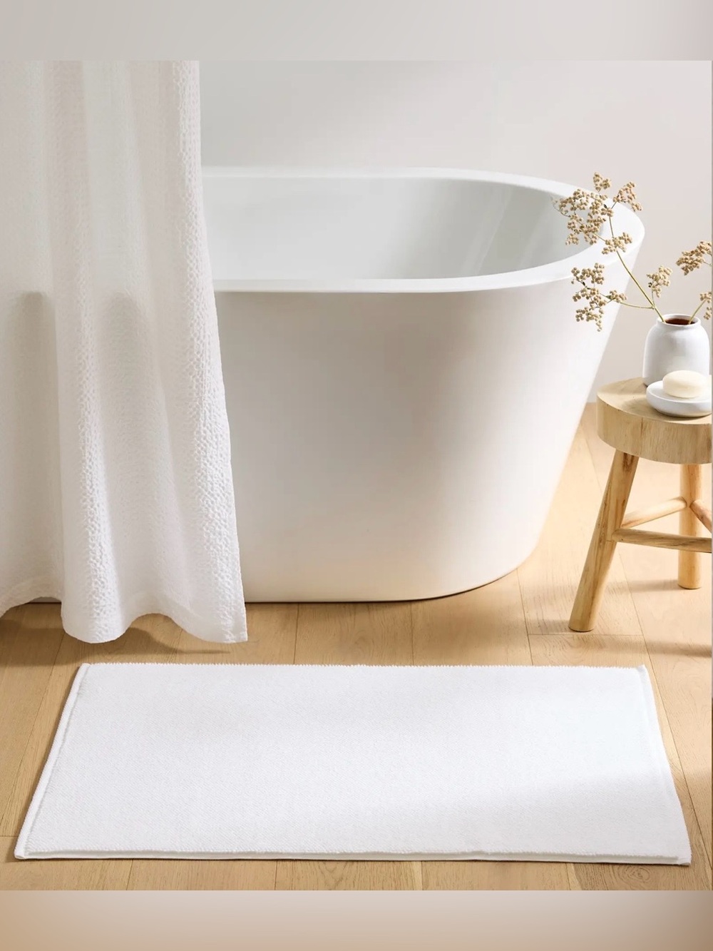 NWT Quince Turkish Cotton Bath Mat Bundle Set of 2 (White) - Picture 2 of 5